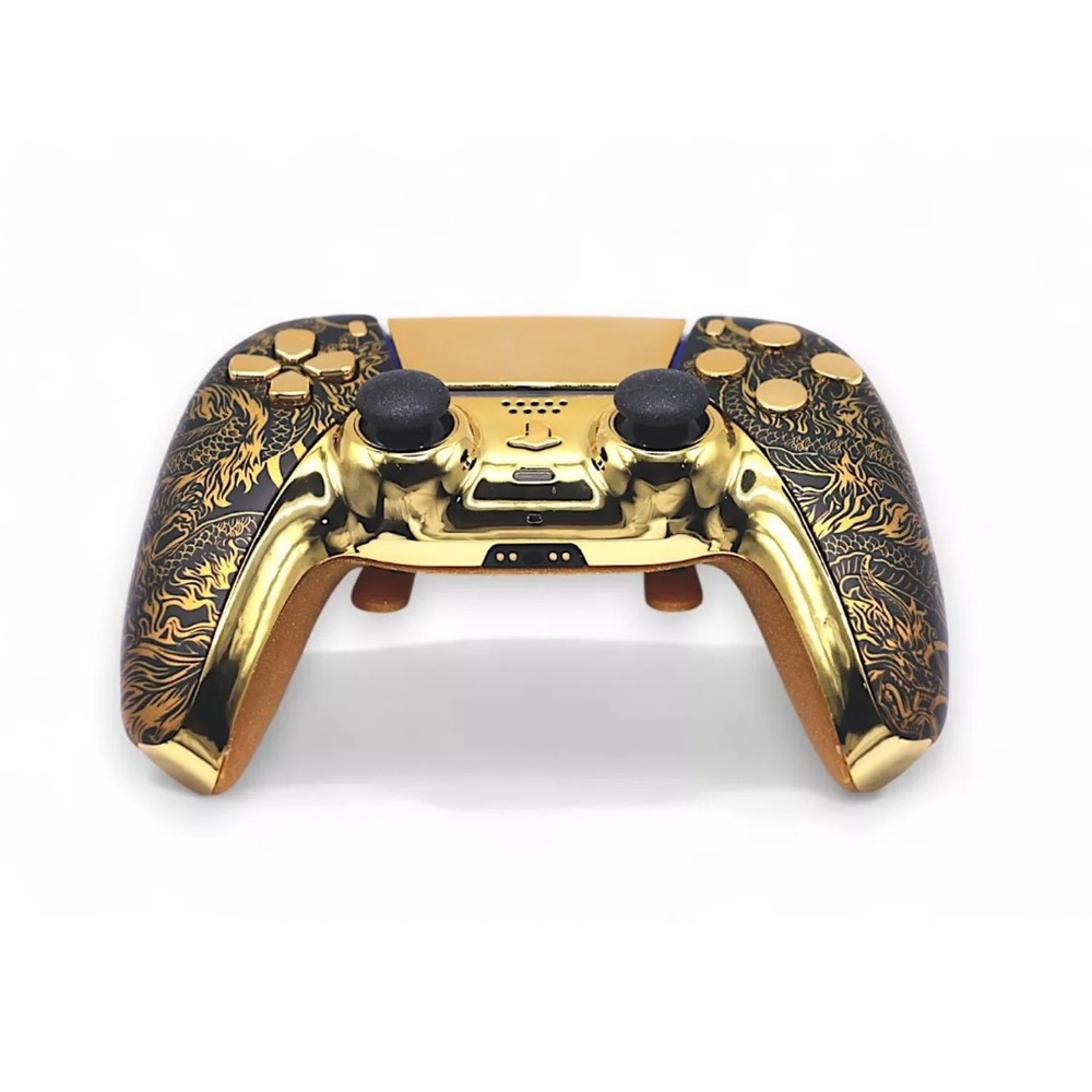 Gold/Black Custom PlayStation 5 Controller Mouse Triggers Paddles TMR Thumbstick